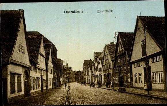 Postcard Obernkirchen in Schaumburg, Short Street