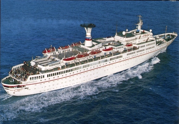 Postcard cruise ship TS Maxim Gorki