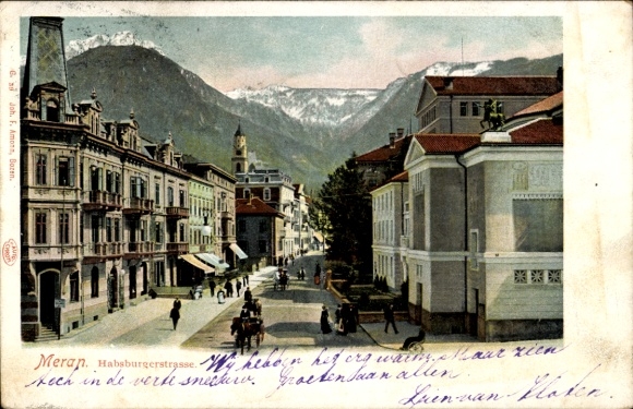Ak Meran Merano Südtirol, Habsburgerstraße