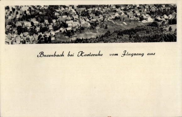 Ak Busenbach Waldbronn im Albtal Schwarzwald Baden, Fliegeraufnahme