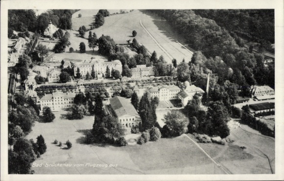 Postcard Bad Brückenau in Sinntal Lower Franconia, aerial photograph