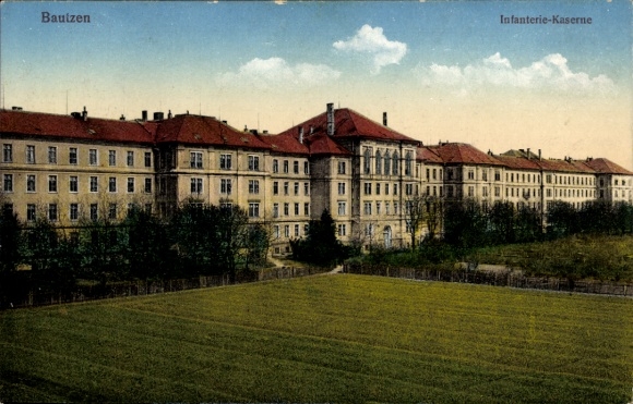 Ak Bautzen in der Oberlausitz, Infanterie-Kaserne