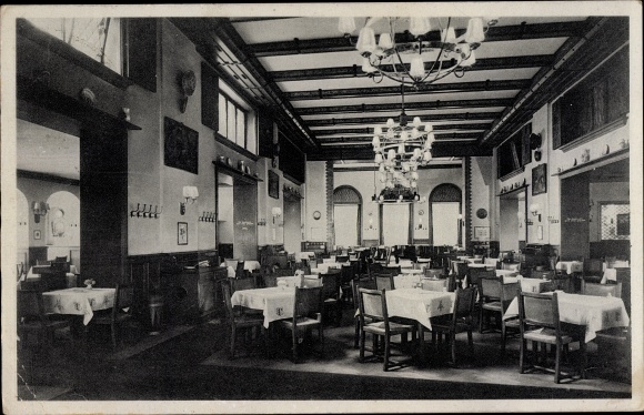 Postcard Munich Bavaria, restaurant Deutsches Theater, Schwanthalerstraße 13