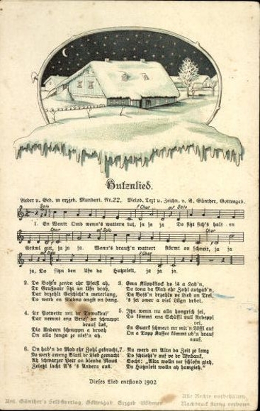 30 song cards, Anton Günther