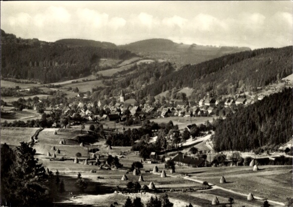 Postcard Geising Altenberg in the Ore Mountains, general view