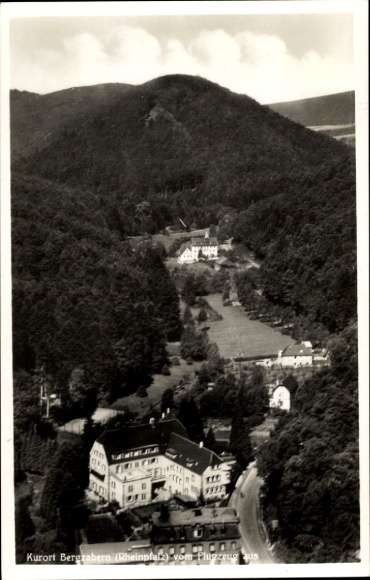 Postcard Bad Bergzabern Rheinpfalz, aerial photograph of the town and its surroundings