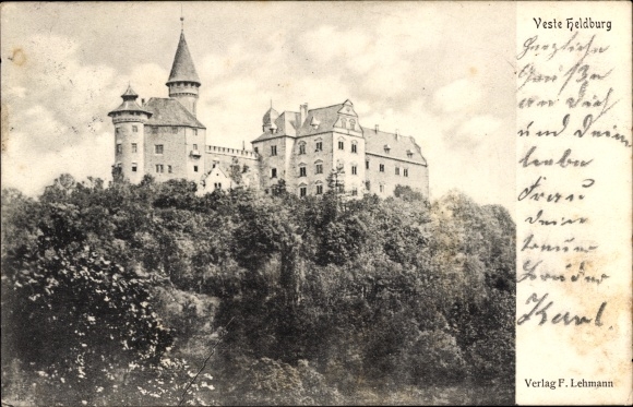 Postcard Heldburg in Thuringia, Veste, Heldburg Fortress