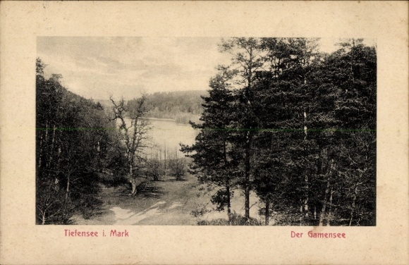 Ak Tiefensee Werneuchen in der Mark, Gamensee