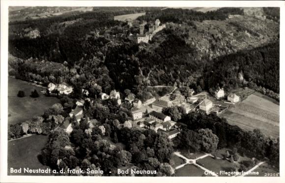 Postcard Bad Neuhaus Bad Neustadt an der Saale Lower Franconia, aerial photograph