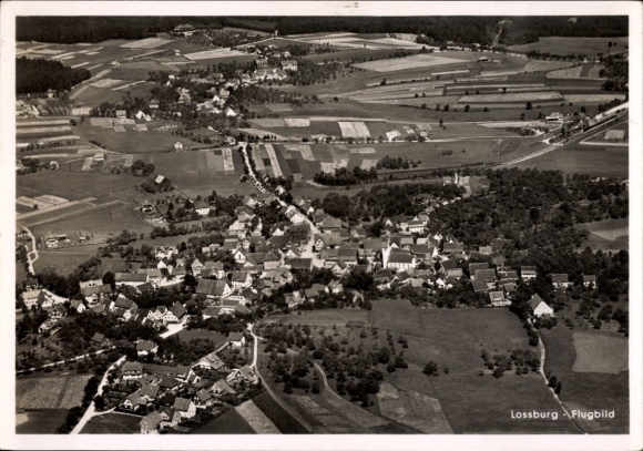 Ak Loßburg im Schwarzwald, Fliegeraufnahme