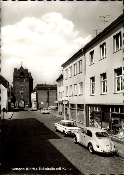 Postcard Kempen am Niederrhein, Kuhstraße with Kuhtor