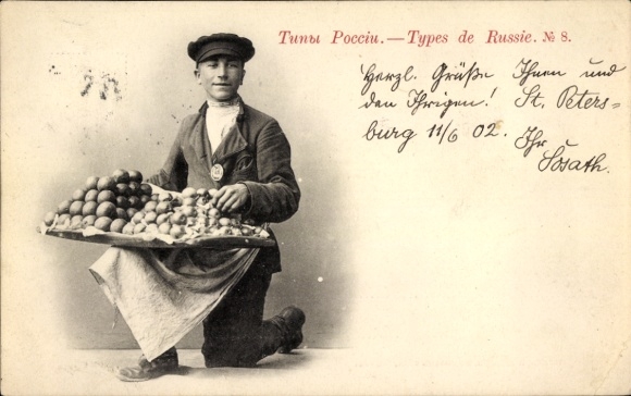 Postcard Russian Costume, Russian Merchant