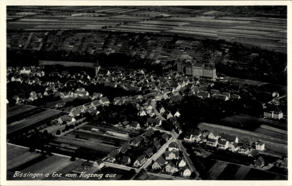Ak Bissingen an der Enz Württemberg, luchtfoto