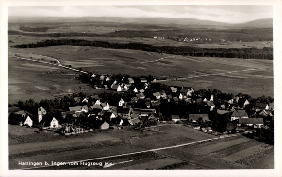 Ak Hattingen Immendingen in Baden, luchtfoto