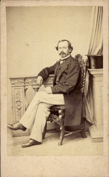 CdV portrait of a Man, Photo Rocksch & Müller, Dresden
