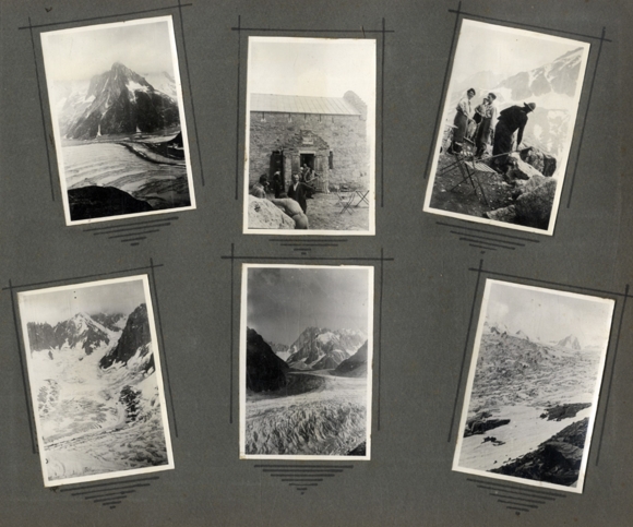 Photo album alpinism, mountaineers, glaciers, snow