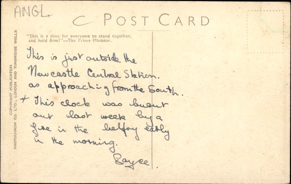 Postcard Newcastle upon Tyne Northumberland England, The greatest Railway crossing in the World