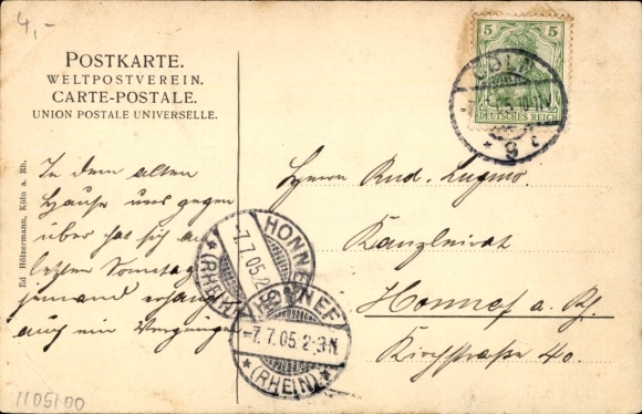 KP Kolonia nad Renem, dom Richmodiego na Neumarkt, z 1905 r.