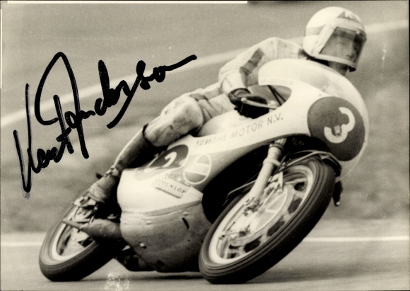Foto Motorrennsport, Motorradrennfahrer Kent Anderson, Autogramm
