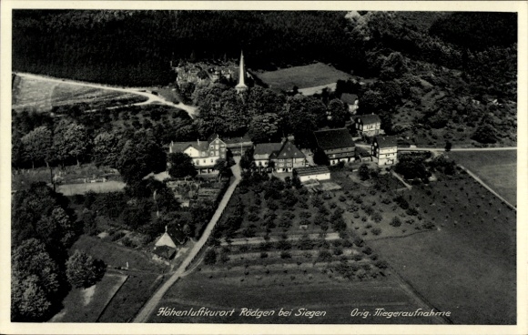 Postcard Rödgen Obersdorf Wilnsdorf in Siegerland, aerial photograph