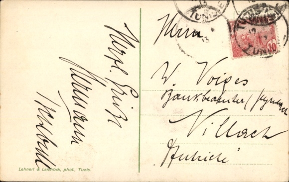 Postcard Tunis Tunisia, Rue Halfaouine