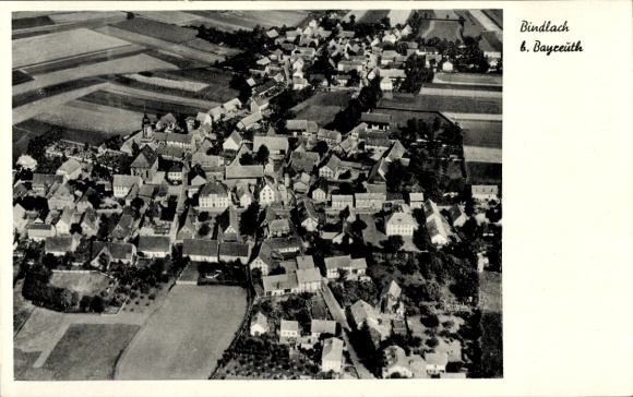 Postcard Bindlach Upper Franconia, aerial photograph