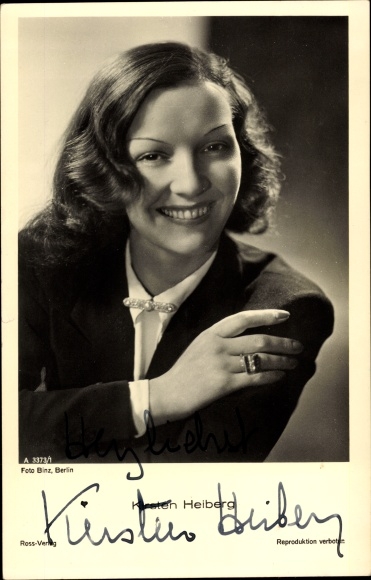 Postcard actress Kirsten Heiberg, portrait, Ross 3373/1