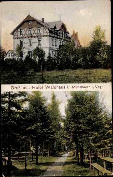 Ak Mehltheuer im Vogtland, Hotel Waldhaus