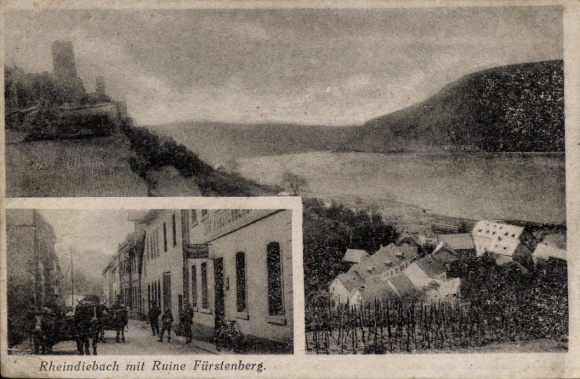 PC Rheindiebach Oberdiebach am Rhein, town views, Fürstenberg ruins