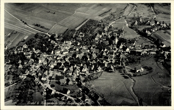 Ak Gruol Haigerloch im Zollernalbkreis, Fliegeraufnahme