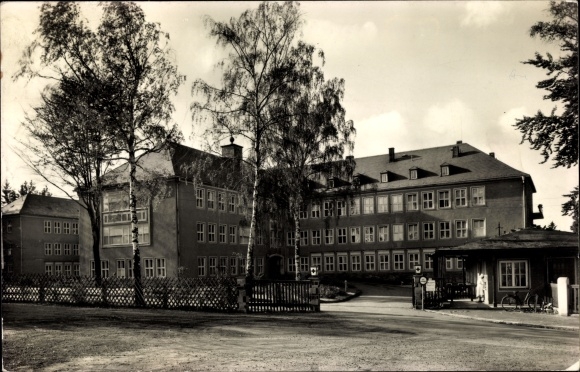 Postcard Obergöltzsch Rodewisch in Vogtland Saxony, miners&#39; hospital