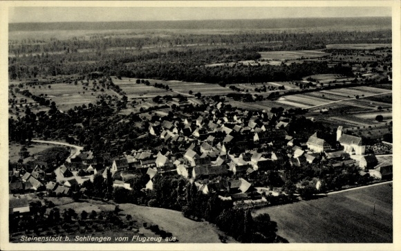 Postcard Steinenstadt Neuenburg am Rhein Baden, aerial photograph