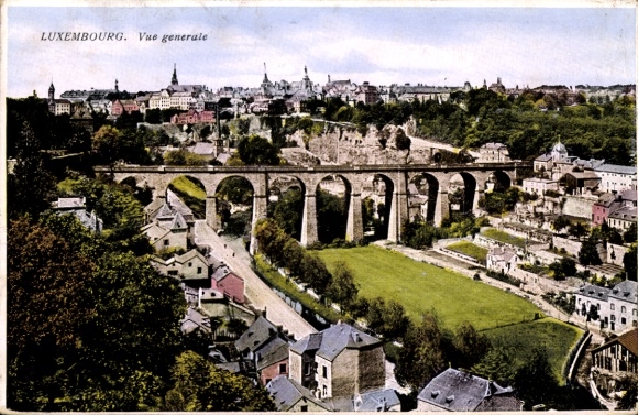 PC Luxembourg Luxembourg, landscape of bridge, city view, PC motif