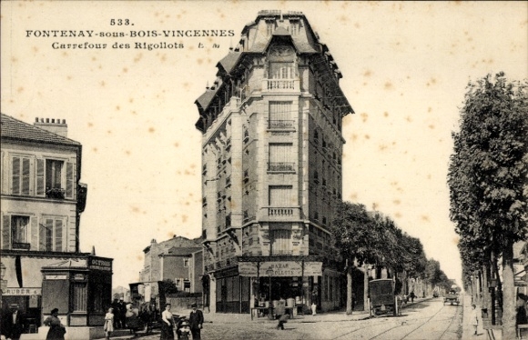 Postcard Fontenay sous Bois Val de Marne, Careffour de Rigollots