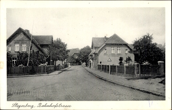 Postcard Steyerberg Lower Saxony, Bahnhofstraße