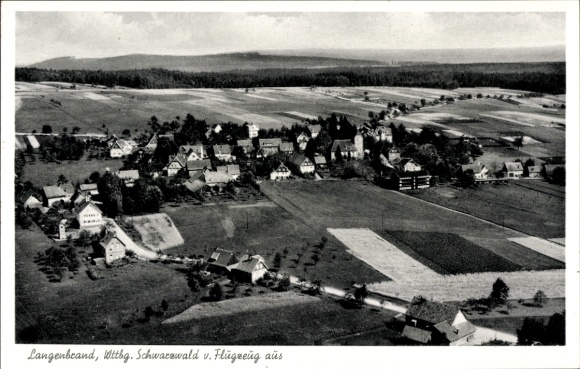 Postcard Langenbrand Schömberg in the Black Forest Württemberg, aerial photograph