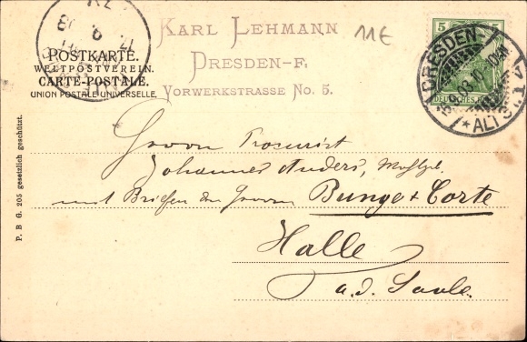 Postcard Kaiser Wilhelm II., Creed 1903, Religion was never a result of science
