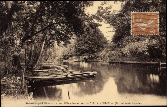 Postcard Dennemont Yvelines, Hotel-Restaurant du Vieux Moulin