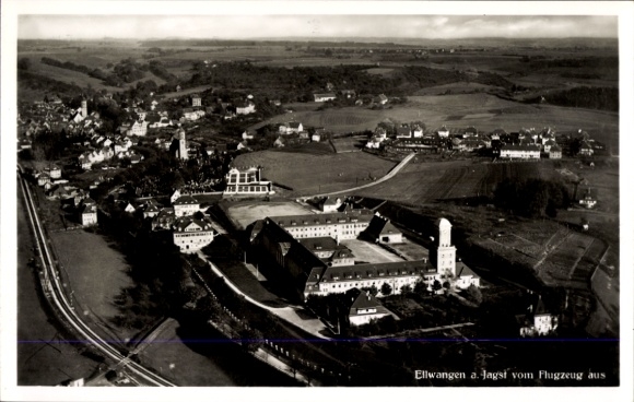 Postcard Ellwangen a. Jagst Ostalbkreis, aerial photograph
