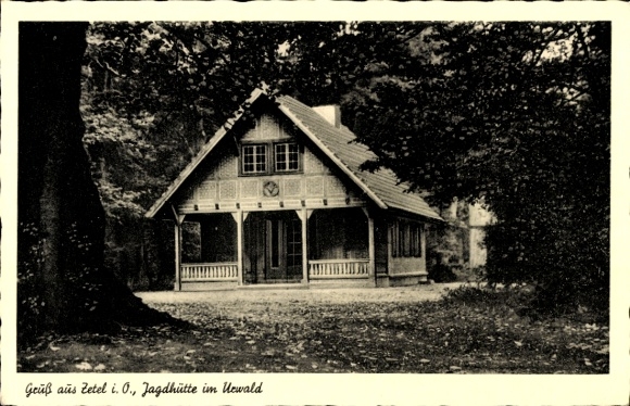 Postcard Zetel in Oldenburg Friesland, hunting lodge