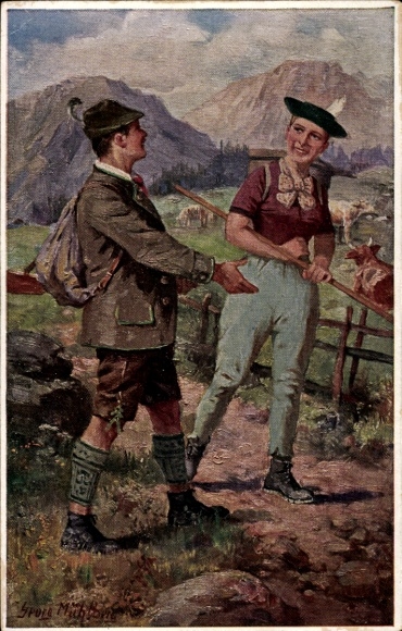 Artysta KP Mühlberg, Georg, tradycyjne stroje Oberlandlerów, Grüaß Gott!