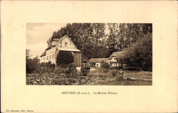 KP Rouves Meurthe et Moselle, Moulin Pithrou, młyn, wiejska okolica, prosty wiejski łuk