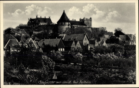 PC Bad Bentheim in Lower Saxony, total view with castle