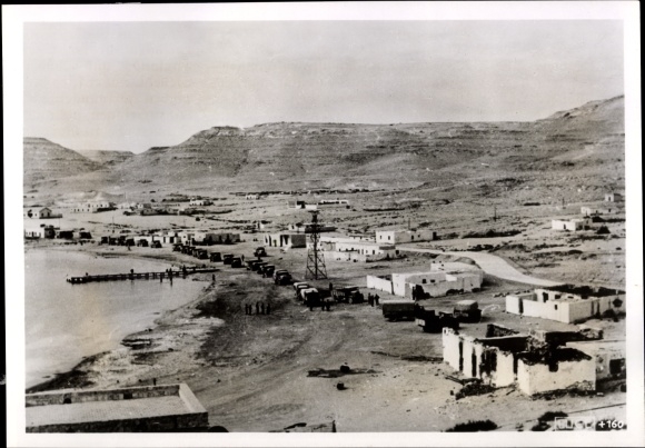 Zdjęcie Heinrich Hoffmann, Port Sallum, konwój Wehrmachtu, Afrika Korps, czerwiec 1942 r.