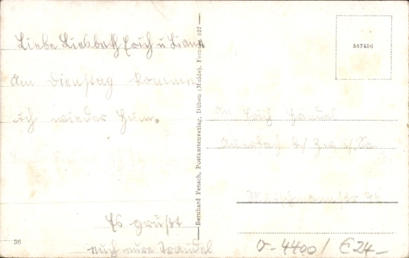 Postcard Bitterfeld in Saxony-Anhalt, Chimney Works I