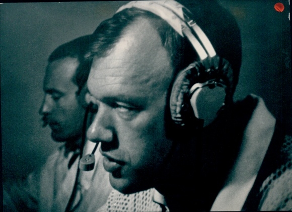 Photo of cosmonaut Alexei Stanislavovich Eliseyev, Salyut, film scene, 1975