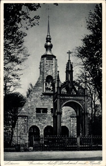 Ak Lützen im Burgenlandkreis, Gustav Adolf Denkmal mit Kapelle