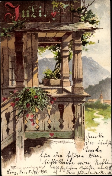 Artist Chromo-Litho Guggenberger, Thomas, allegory month of July