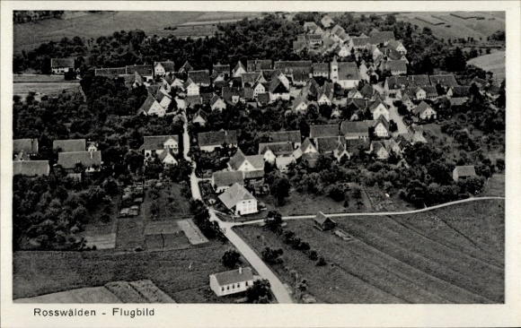 Ak Rosswälden Ebersbach Fils, Fliegeraufnahme