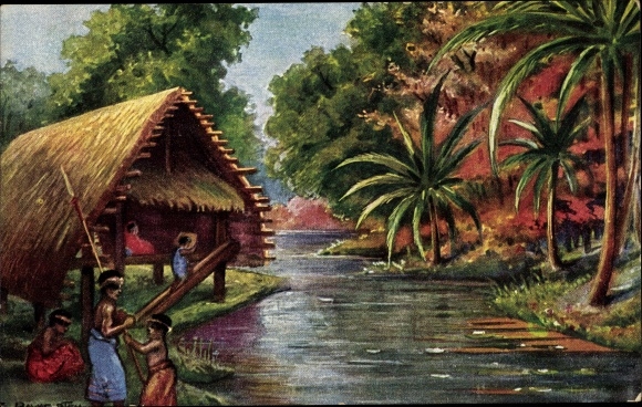 Artist PC Baumgarten, Fritz, Neumecklenburg New Ireland Papua New Guinea, colonial war thanks